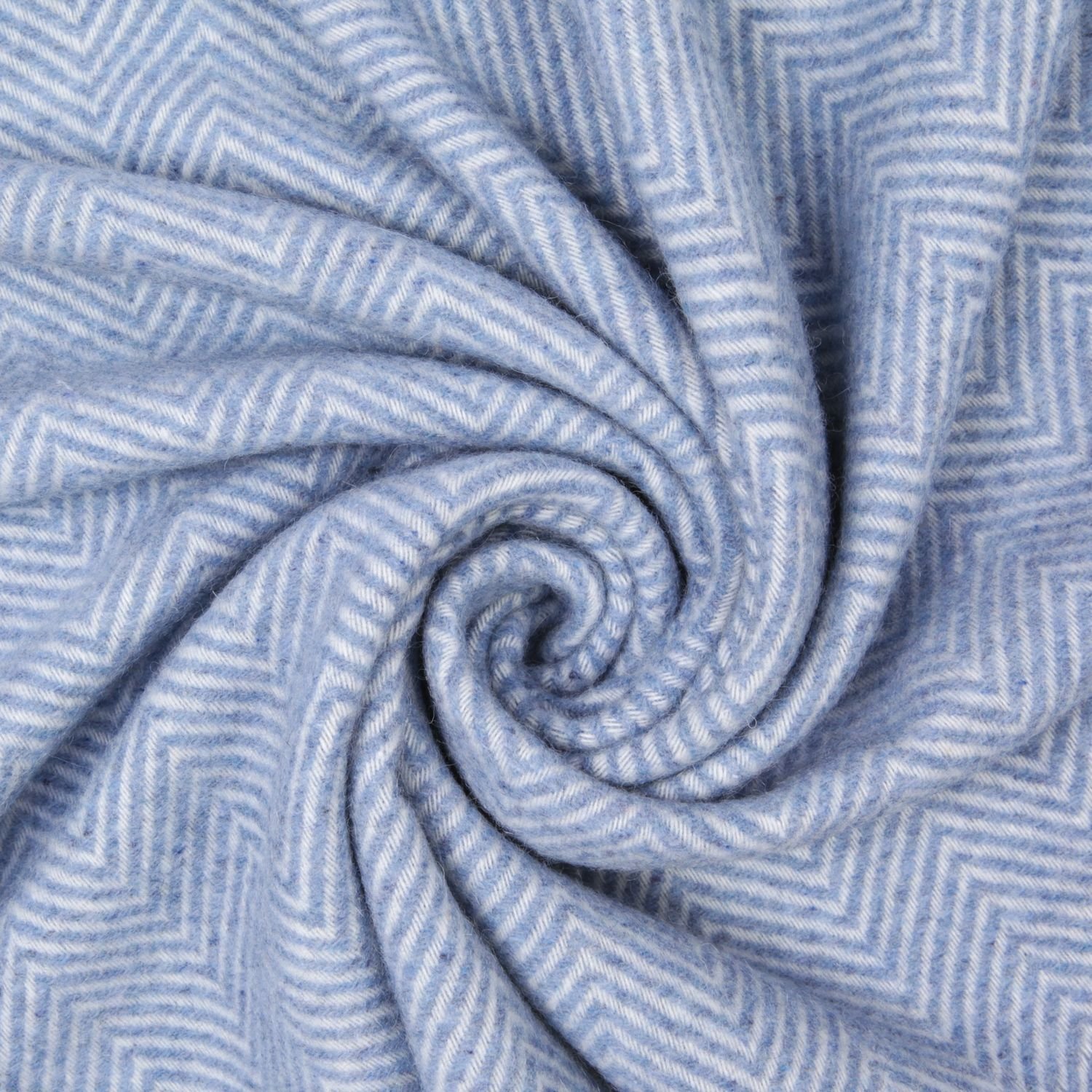 Плед Love You Зиг-Заг, шерсть мериноса, 200х140 см, голубой (4240) - фото 3