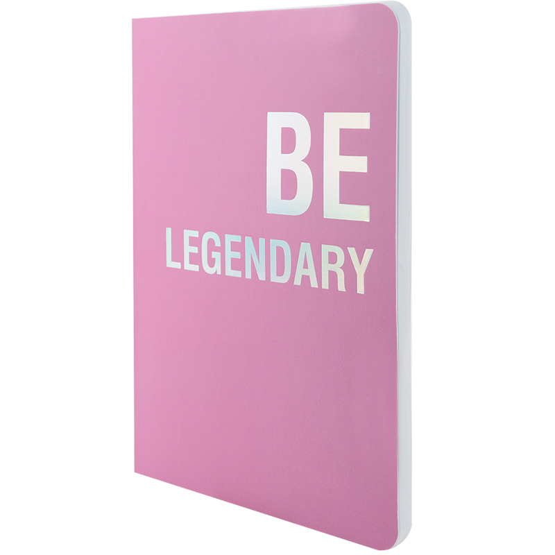Книга записная Axent Motivation Be legendary A5 в клеточку 80 листов розовая (8700-6-A) - фото 2