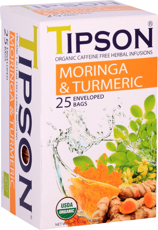 Чай трав'яний Tipson Морінга з куркумою, 37,5 г (773026) - фото 1