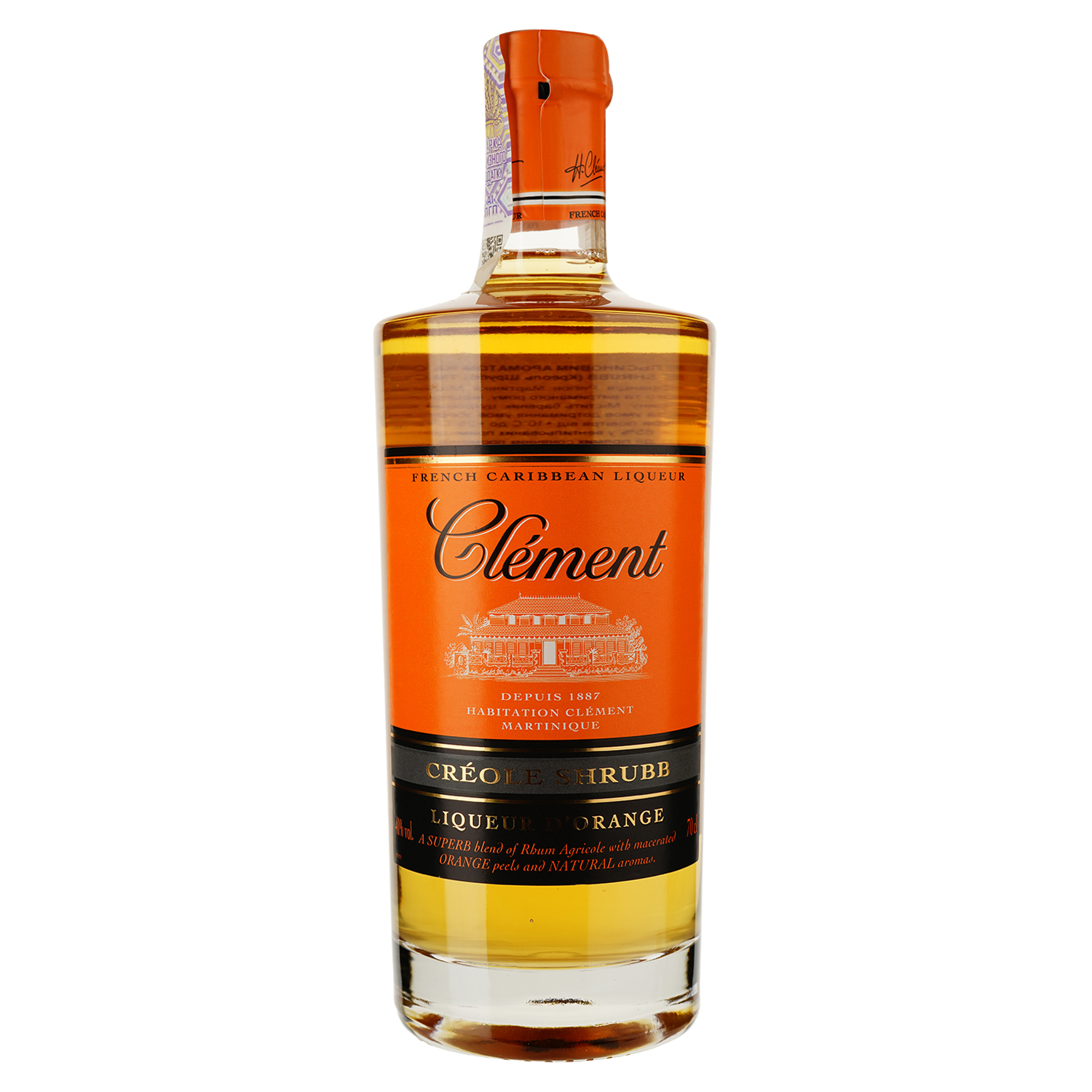Ликер Clement Creole Shrubb Liqueur d`Orange 40% 0.7 л - фото 1