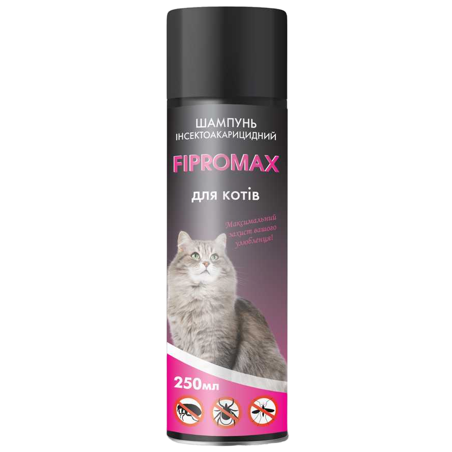 Шампунь для котів Fipromax проти бліх та кліщів, 250 мл - фото 1