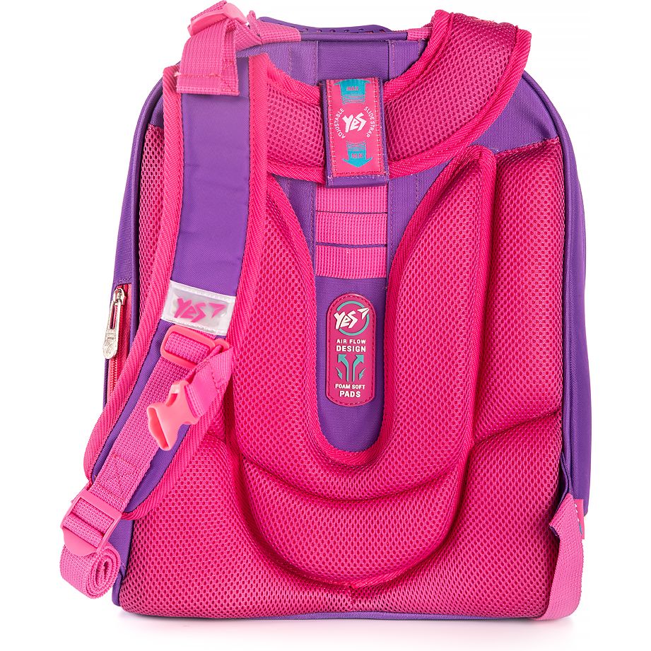 Рюкзак шкільний каркасний Yes H -12 Flamingo, фиолетовый (558017) - фото 2