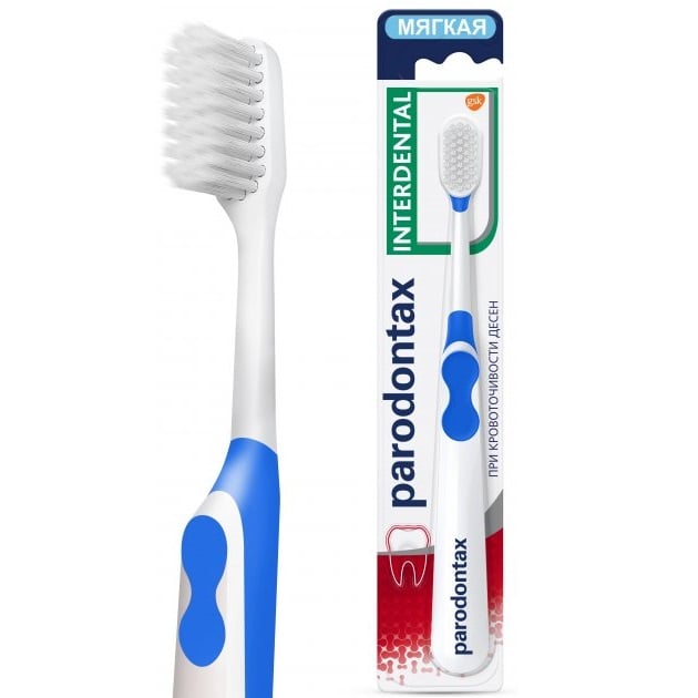Зубна щітка Parоdontax Інтердентал, екстрам'яка, білий з синім (60000000114149) - фото 2