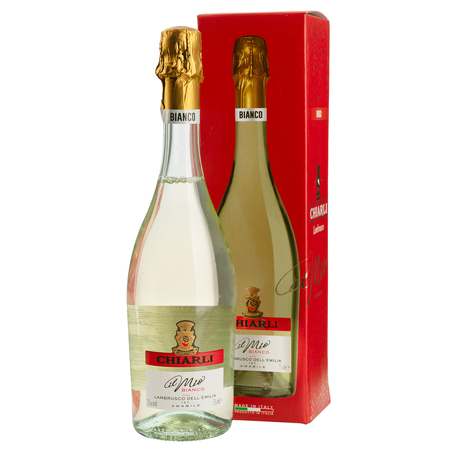 Вино игристое Chiarli Lambrusco dell 'Emilia Bianco, белое, сладкое, 7,5%, 0,75 л (Q7858) - фото 1