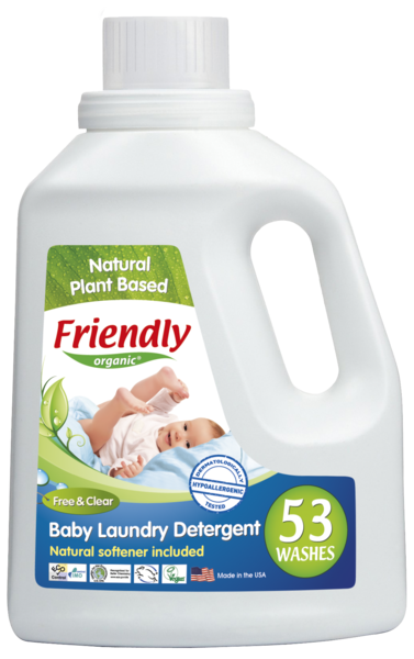 Органічний гель для прання дитячої білизни Friendly Organic Без запаху, 1567 мл - фото 1