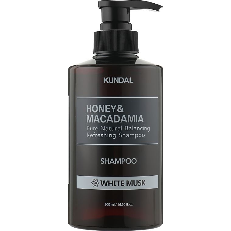 Шампунь для волос Kundal Honey & Macadamia White Musk с ароматом белого мускуса натуральный 500 мл - фото 1