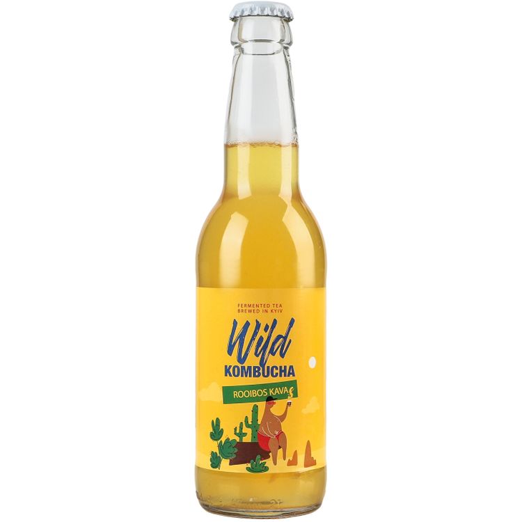 Набір: Комбуча Wild Kombucha Малина 330 мл + Комбуча Wild Kombucha Ройбуш кава 330 мл + Комбуча Wild Kombucha Цитрус 330 мл + Комбуча Wild Kombucha Зелений чай 330 мл + Комбуча Wild Kombucha Класична 330 мл - фото 3