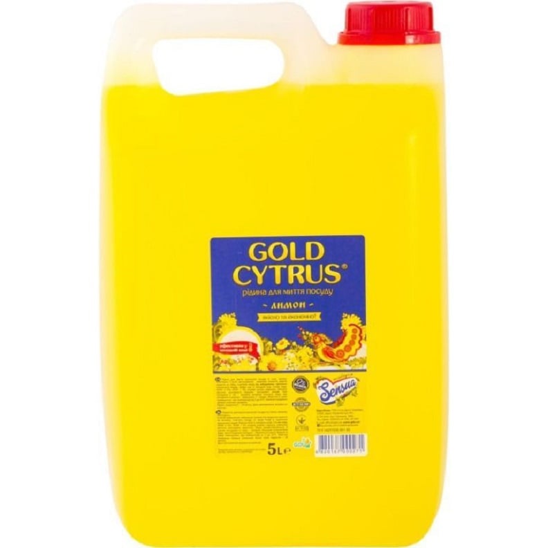 Жидкость для мытья посуды Gold Cytrus 5 л желтая - фото 1