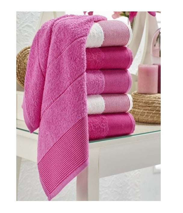 Набор полотенец Eponj Home Vorteks 85х50 см, розовый, 6 шт. (svt-2000022282116) - фото 1