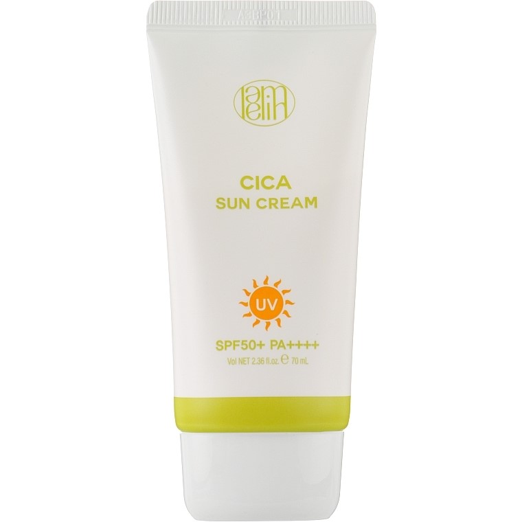 Успокаивающий солнцезащитный крем для лица с центелой Lamelin Cica Sun Cream SPF 50+ PA++++ 70 мл - фото 1