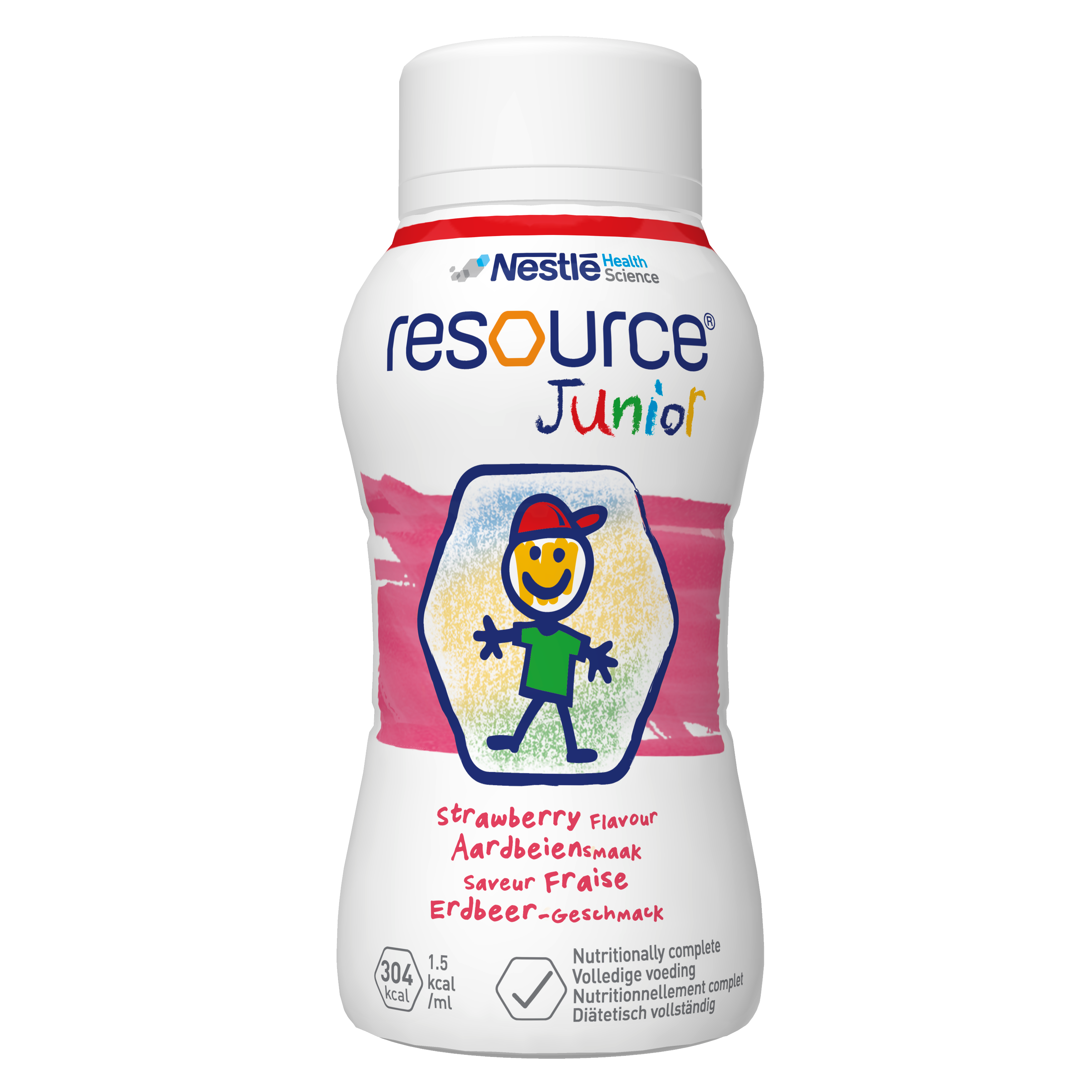 Готова молочна суміш Nestle Resource Junior, зі смаком полуниці, 800 мл (4 шт по 200 мл) - фото 1