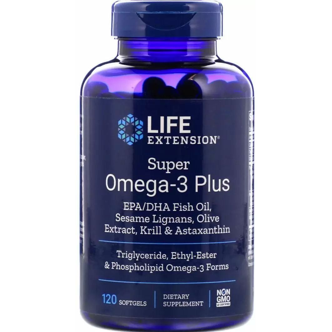 Омега-3 Life Extension Super Omega-3 Plus 120 капсул - фото 1