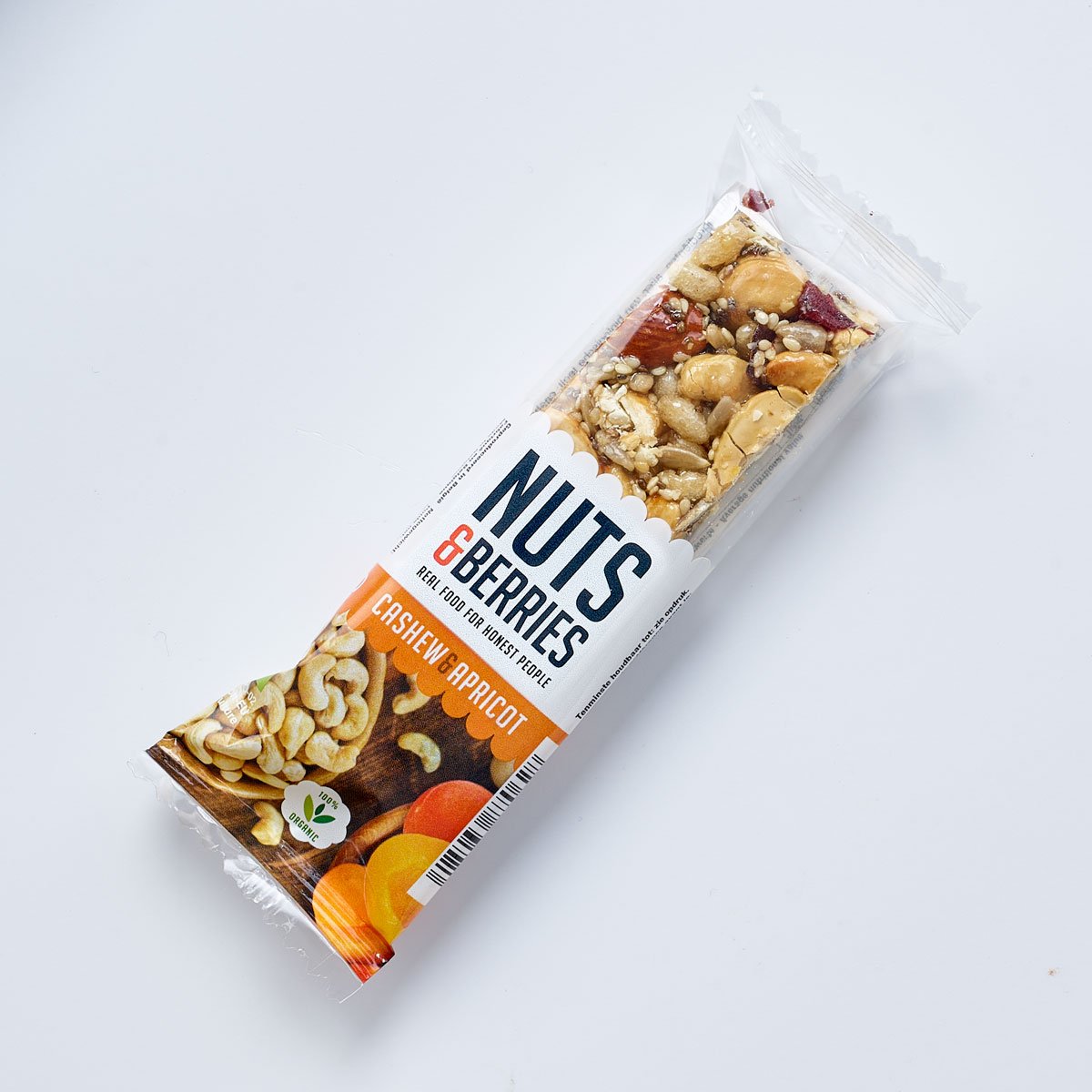 Батончик Nuts & Berries ореховый с кешью и абрикосом органический 30 г - фото 2