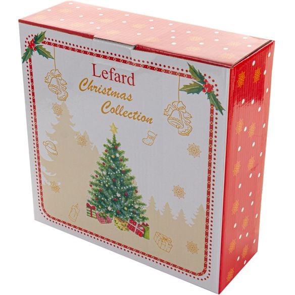 Салатник Lefard Christmas delight, 23 см, червоний з білим (985-124) - фото 3