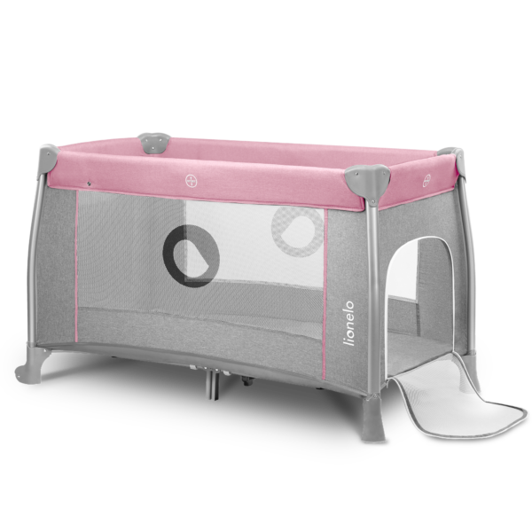 Манеж-кроватка Lionelo Thomi, серый с розовым (LO.TM03) - фото 2
