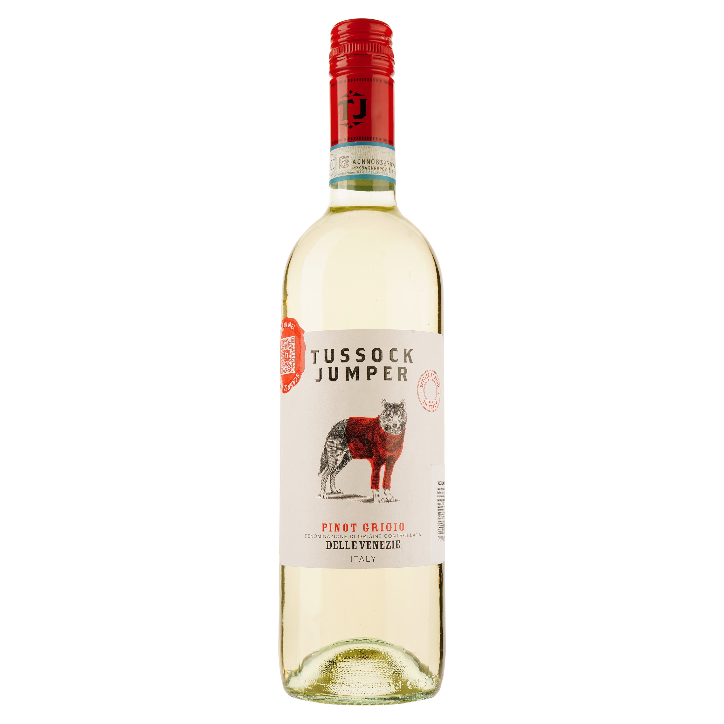 Вино Tussock Jumper Pinot Grigio Dellle Venezie, біле, сухе, 0,75 л - фото 1