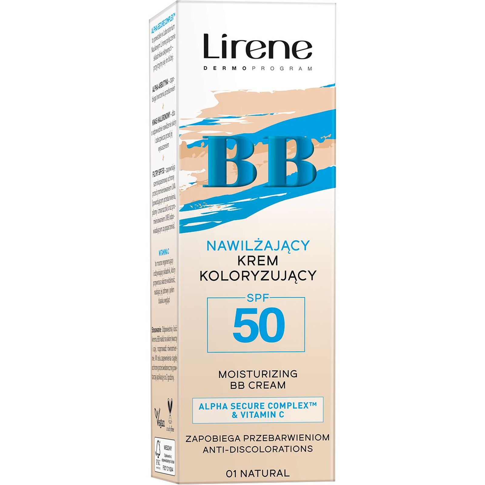 BB-крем для лица Lirene Moisturizing BB Cream SPF 50 оттенок 01 Natural 30 мл - фото 2