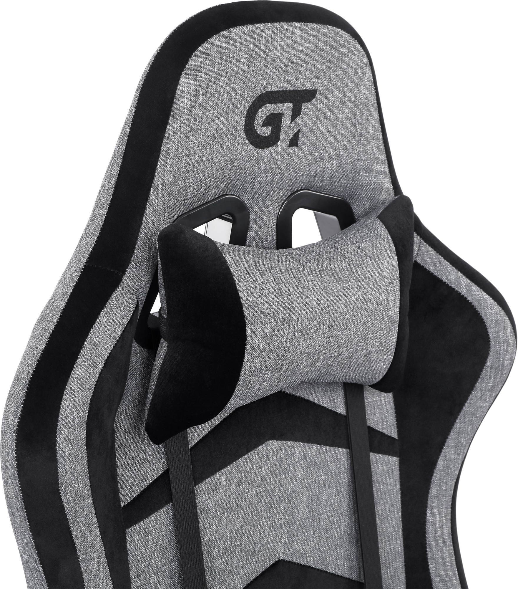 Геймерське крісло GT Racer сіре із чорним (X-2534-F Fabric Gray/Black Suede) - фото 12