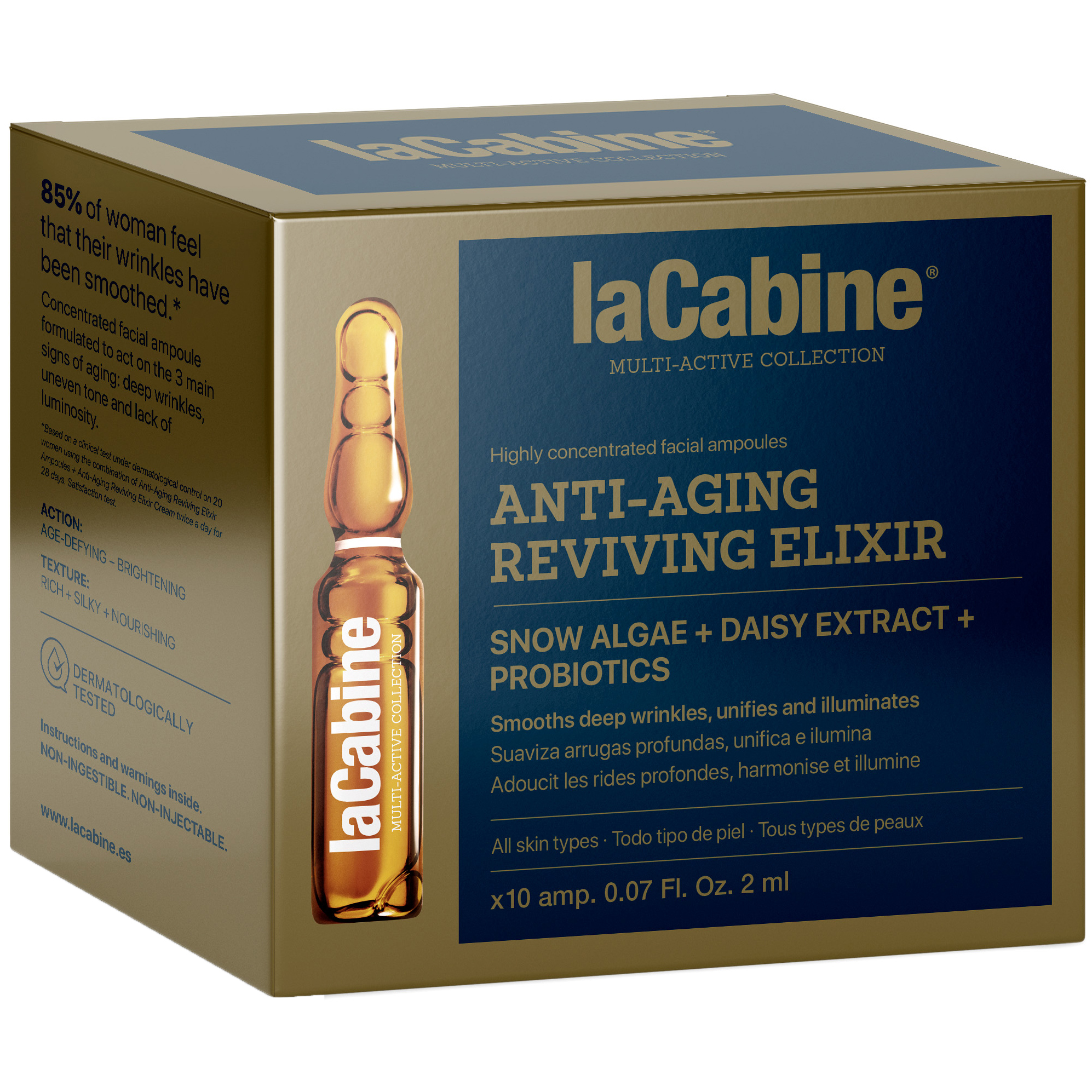 Высококонцентрированные восстановительные антивозрастные ампулы для лица La Cabine Anti-aging Reviving Elixir 10х2 мл - фото 1