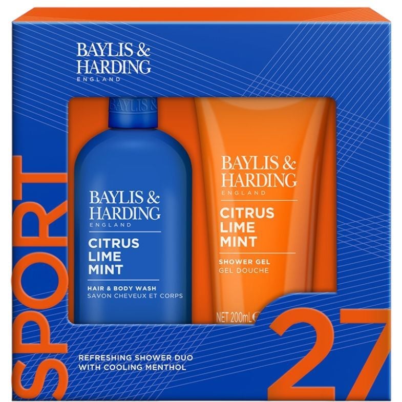 Набор Baylis & Harding Sport 27 Citrus Lime & Mint: Шампунь-гель для душа 300 мл + Гель для душа 200 мл - фото 2