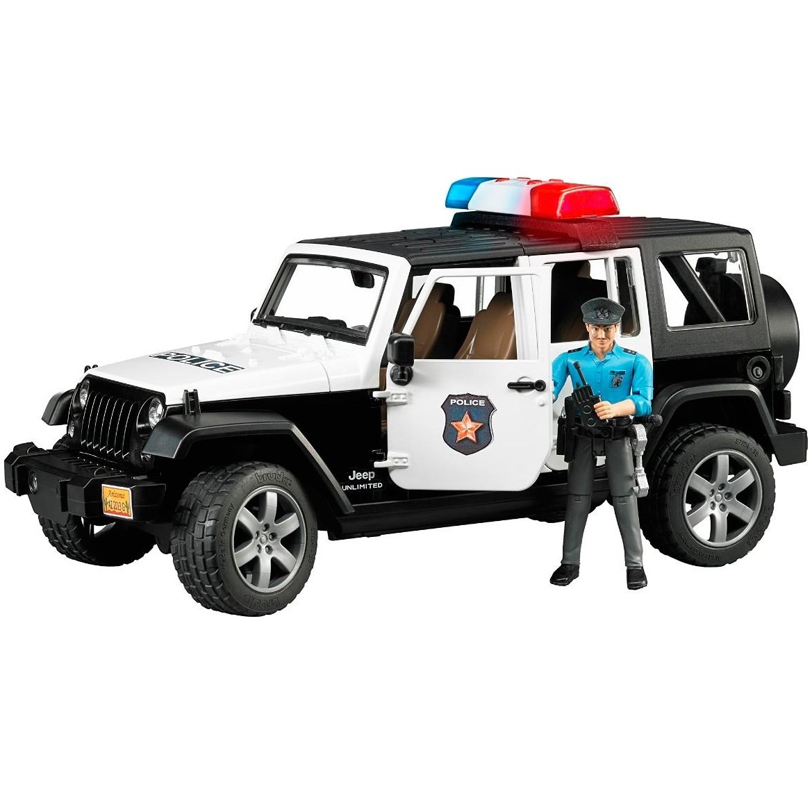 Поліцейський джип Bruder Wrangler Unlimited Rubicon із фігуркою поліцейського, 1:16 (02526) - фото 1