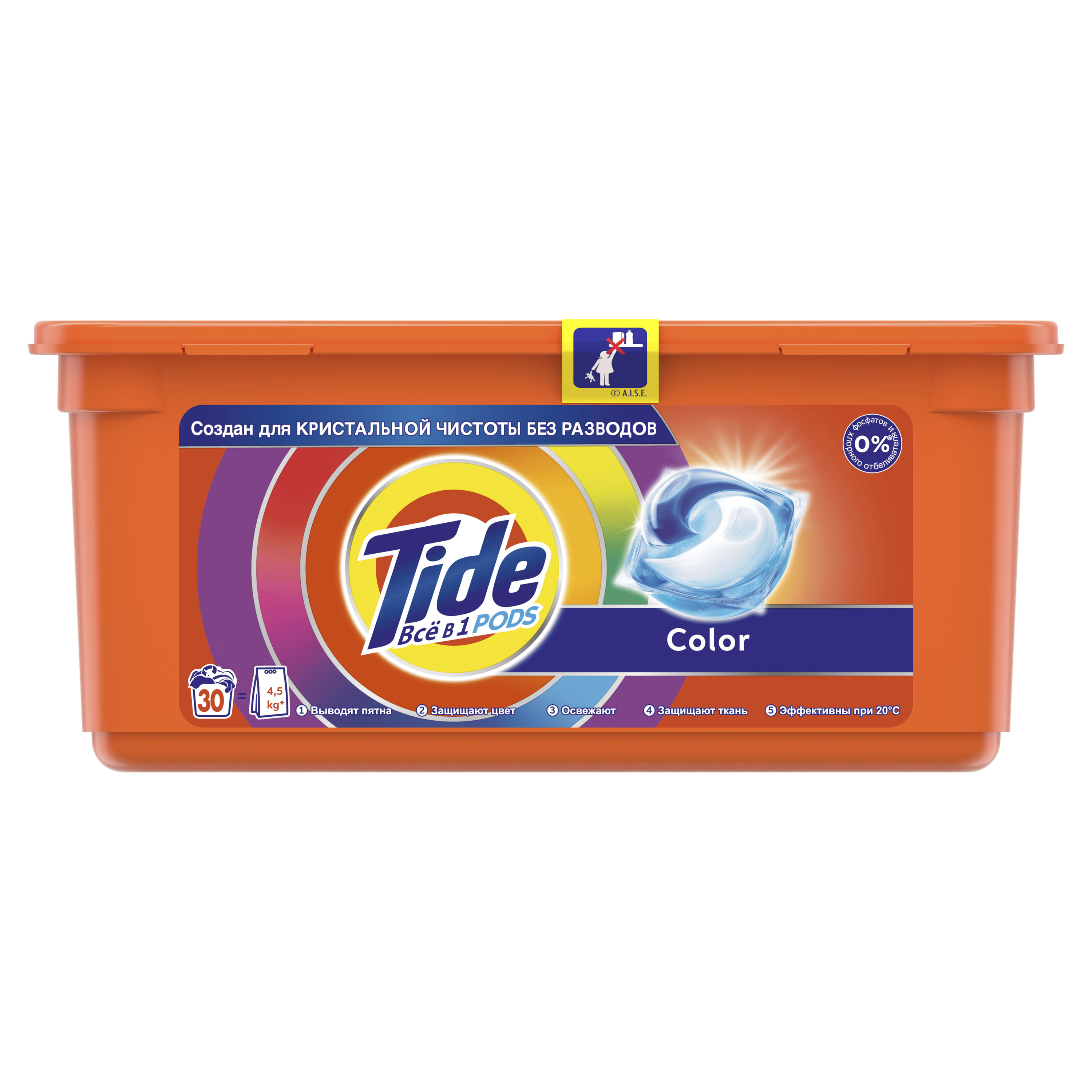 Капсули для прання Tide Все-в-1 Color, для кольорових тканин, 30 шт. - фото 1