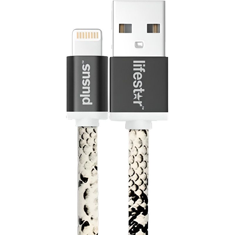 Кабель USB-A to Lightning Plusus Lifestar Handcrafted Snake Bite 0.25 м - фото 1