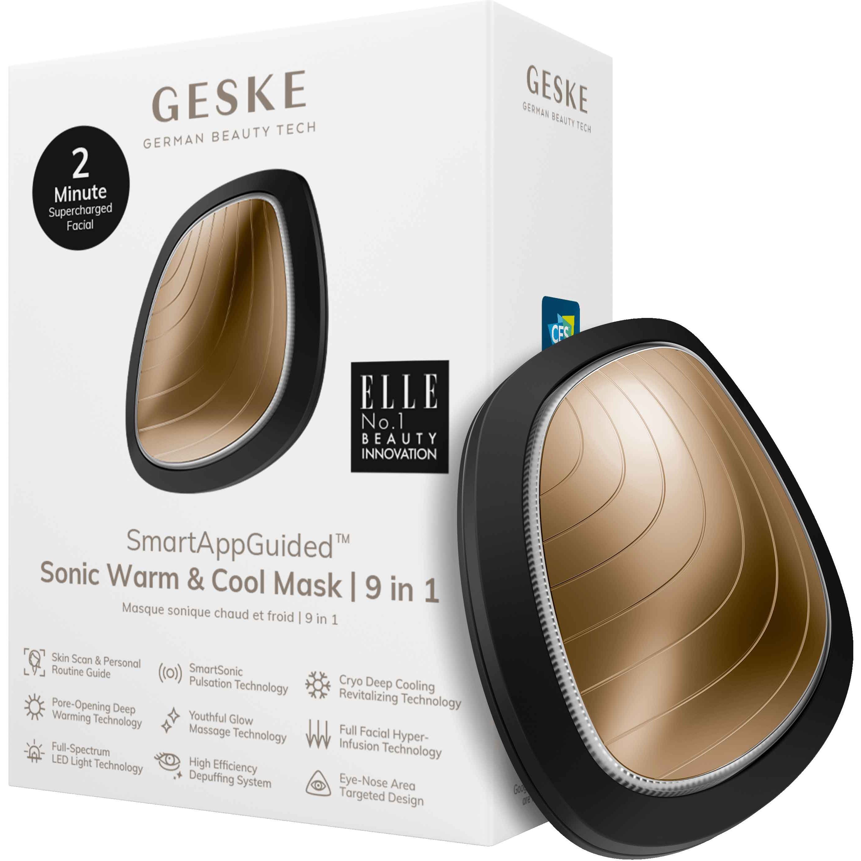 Звуковая маска тепло и холод GESKE Sonic Warm & Cool Mask 9 в 1 серая - фото 1