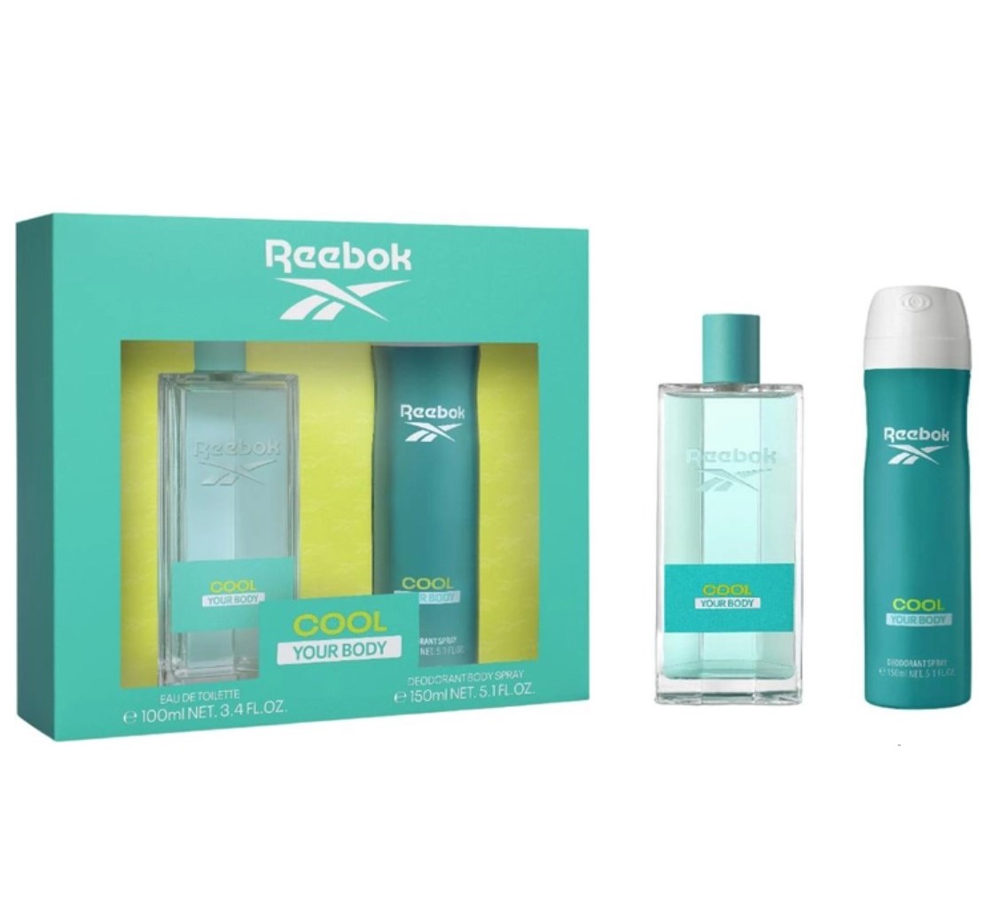 Подарунковий набір для жінок Reebok Cool your body: Туалетна вода, 100 мл + Дезодорант, 150 мл - фото 1