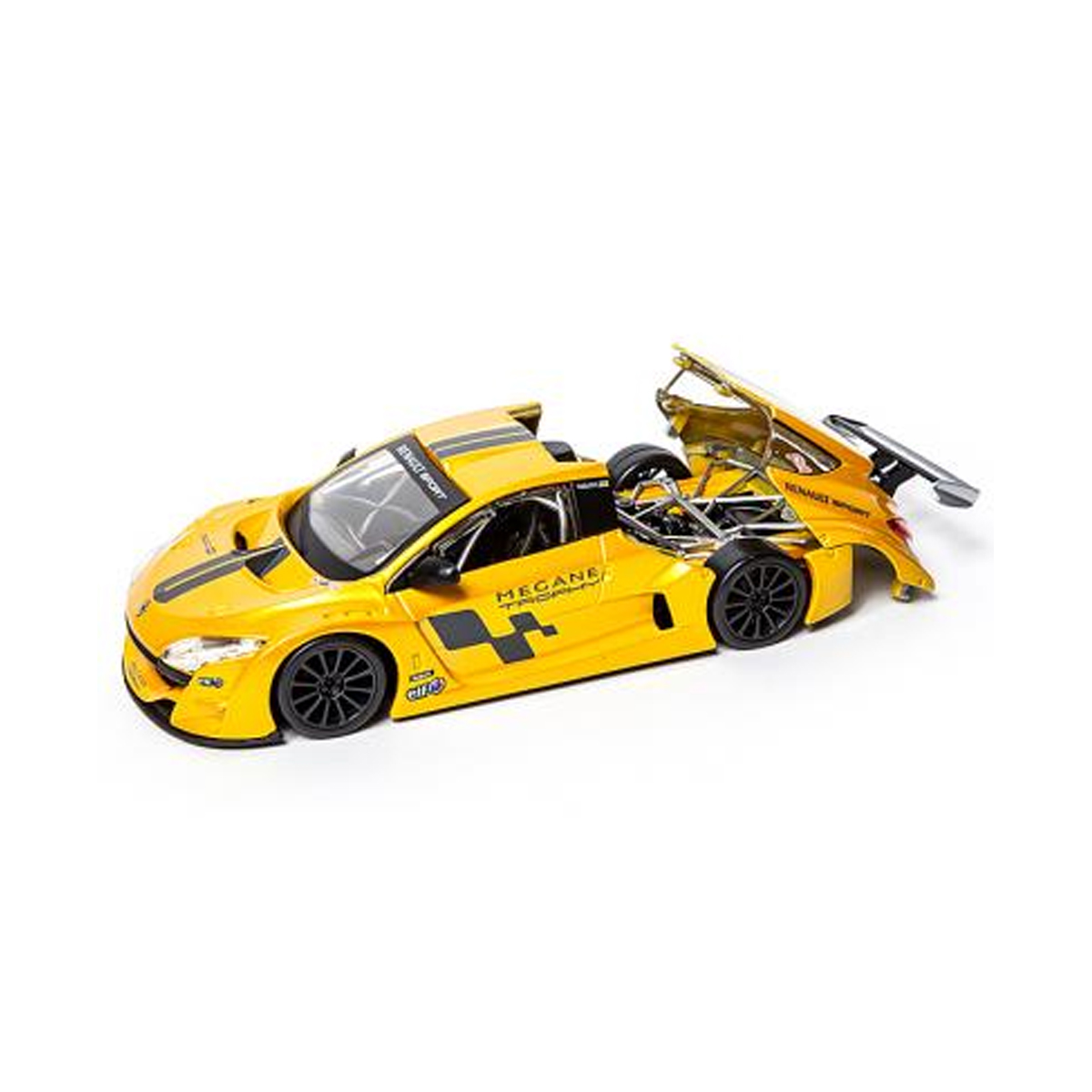 Автомодель Bburago Renault Megane Trophy 1:24 желтый металлик (18-22115) - фото 2