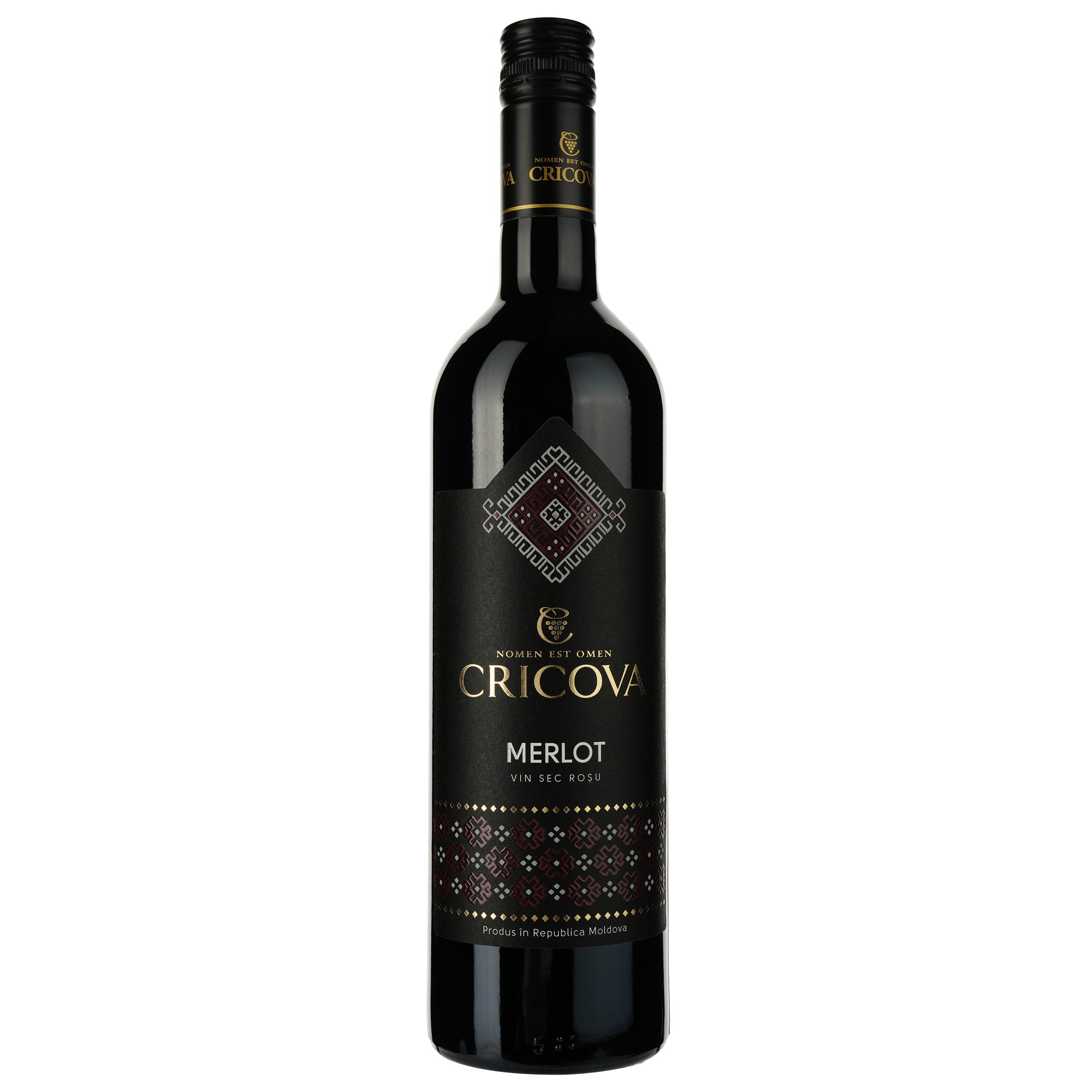 Вино Cricova Merlot National, червоне, сухе, 0.75 л - фото 1