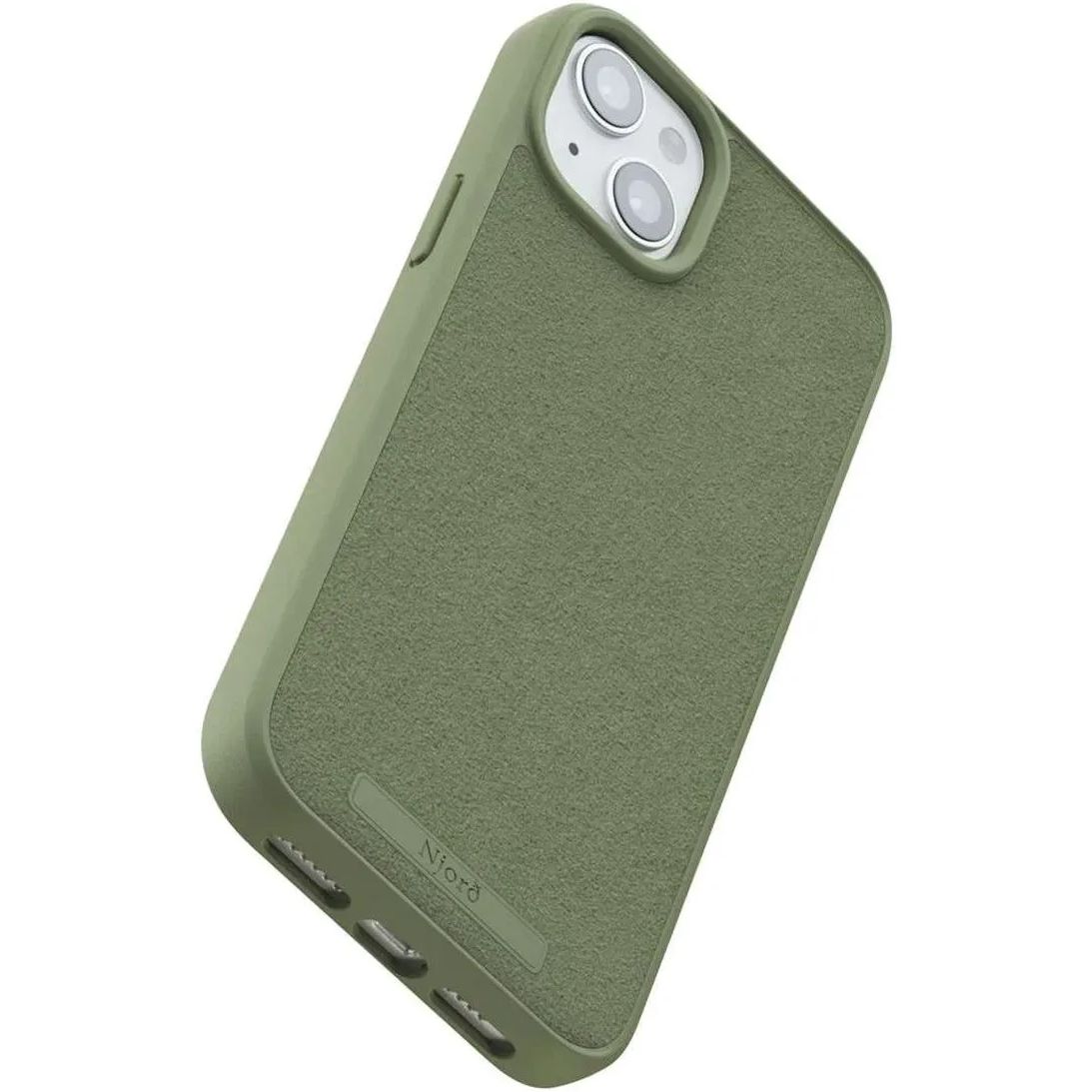 Чехол-накладка Njord Suede MagSafe Case Olive для iPhone 15 - фото 6