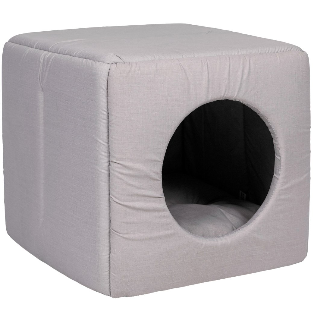 Дом-лежак Природа Cube, 40x40x37 см, серый - фото 1