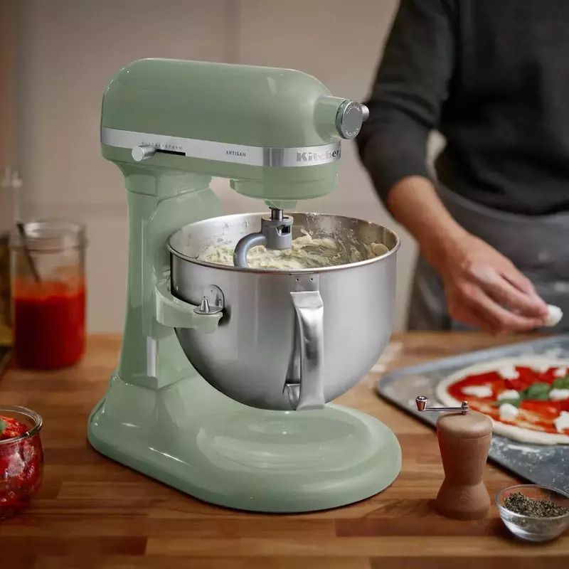 Планетарний міксер KitchenAid Artisan з підйомною чашею 5.6 л фісташковий (5KSM60SPXEPT) - фото 10