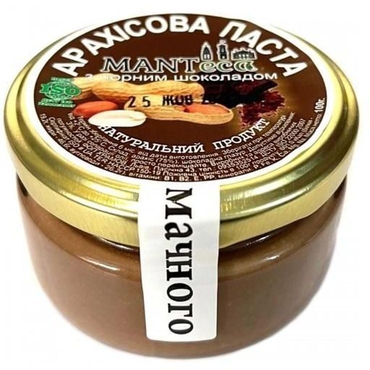 Паста арахісова Manteca з чорним шоколадом, 100 г - фото 1