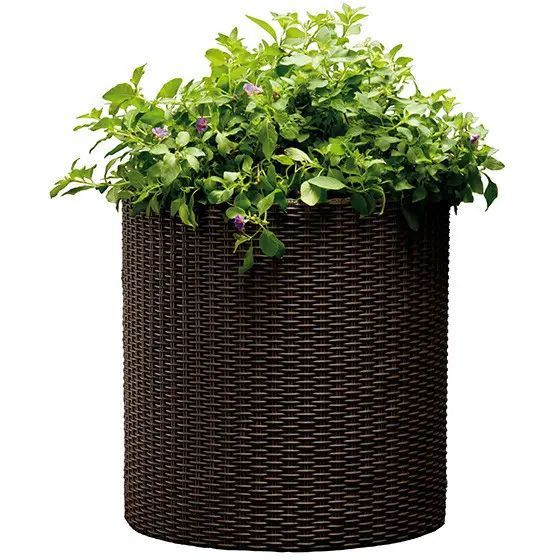 Горщик для квітів Keter M Cylinder Planter коричневий 18 л (17197934521_M) - фото 2