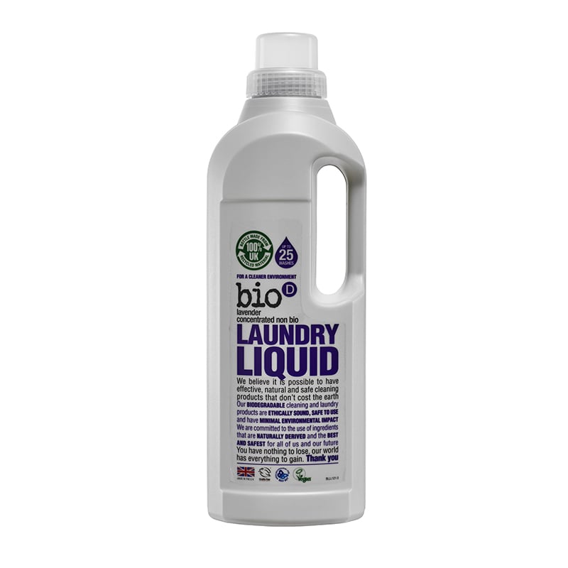 Гель-концентрат Bio-D Laundry Liquid Lavender для прання білизни, з ароматом лаванди, 1 л - фото 1