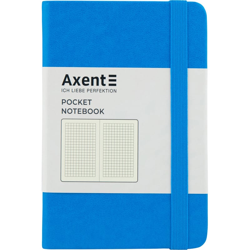 Книга записна Axent Partner A6- в клітинку 96 аркушів блакитна (8301-07-A) - фото 1