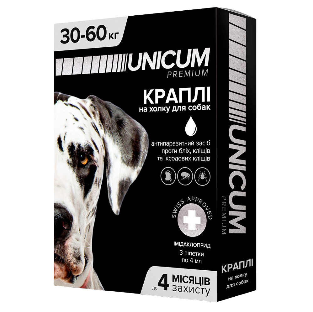 Капли Unicum Рremium от блох и клещей для собак, 30-60 кг (UN-054) - фото 1