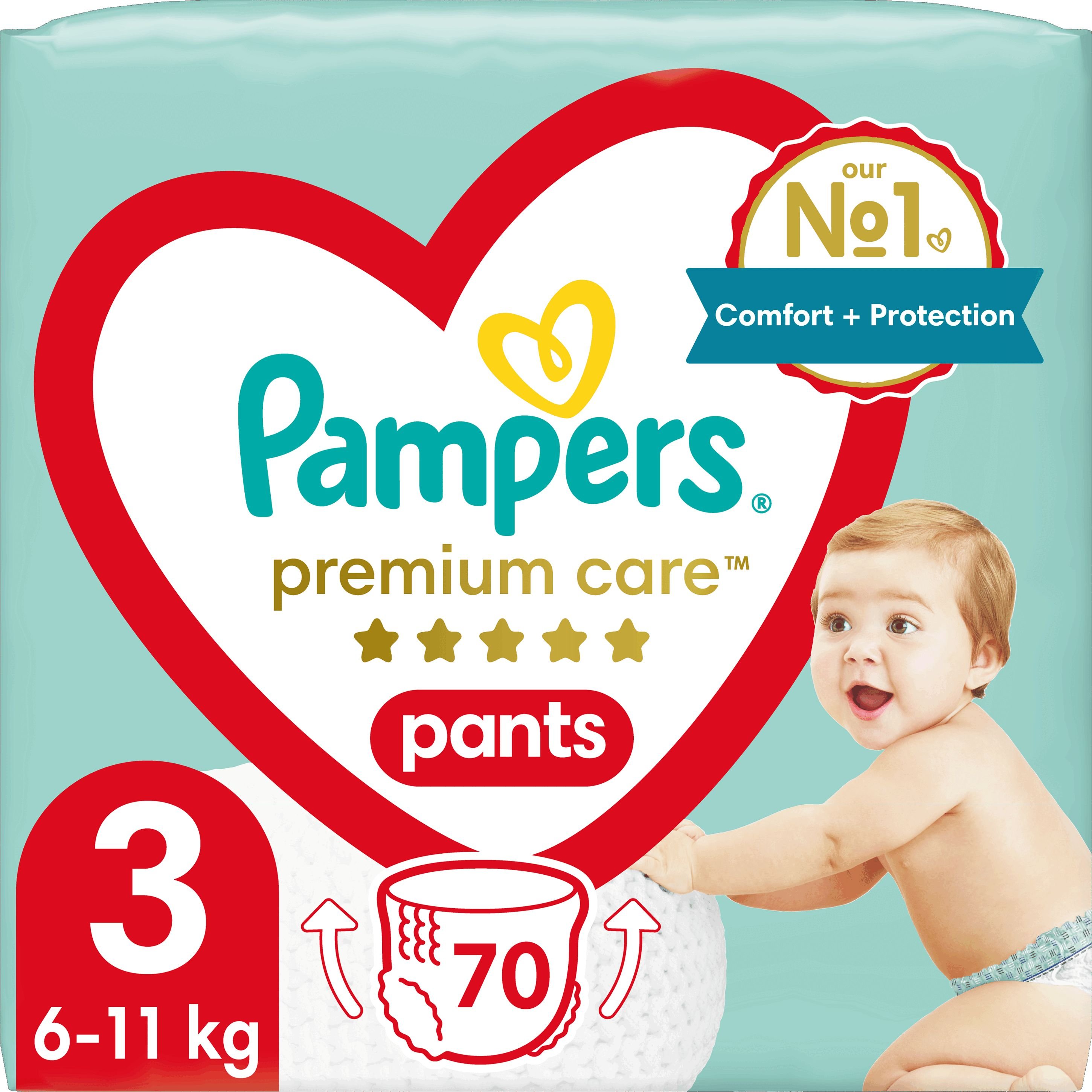 Підгузки-трусики Pampers Premium Care Pants 3 (6-11 кг) 70 шт. - фото 1