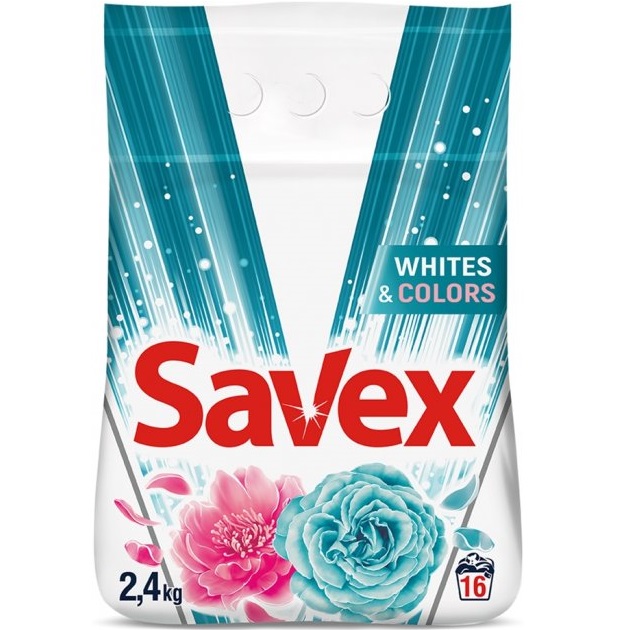 Пральний порошок Savex Whites & Colors, 2,4 кг - фото 1