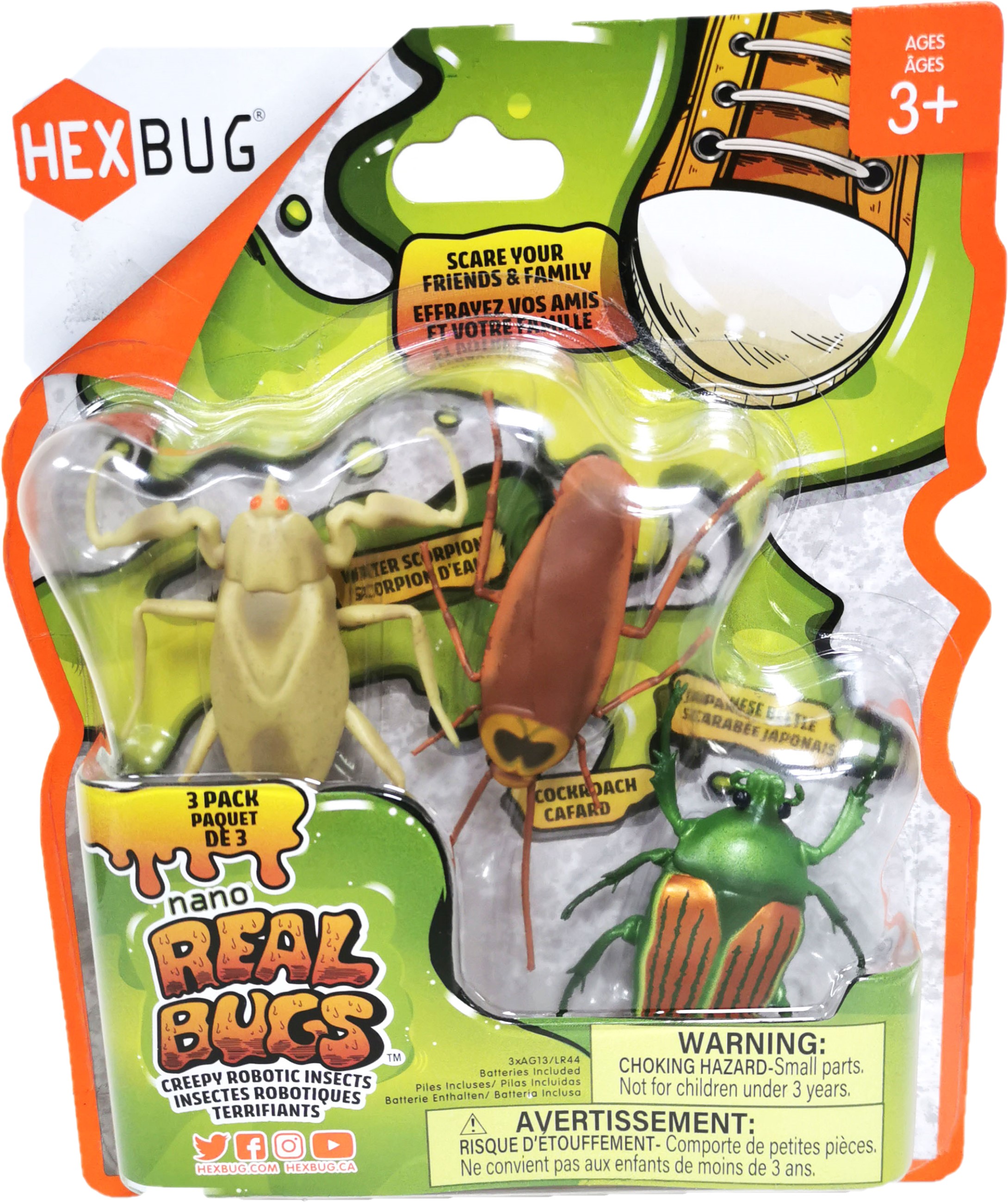 Набор микророботов Hexbug Real Bugs, 3 шт. (477-7801) - фото 1