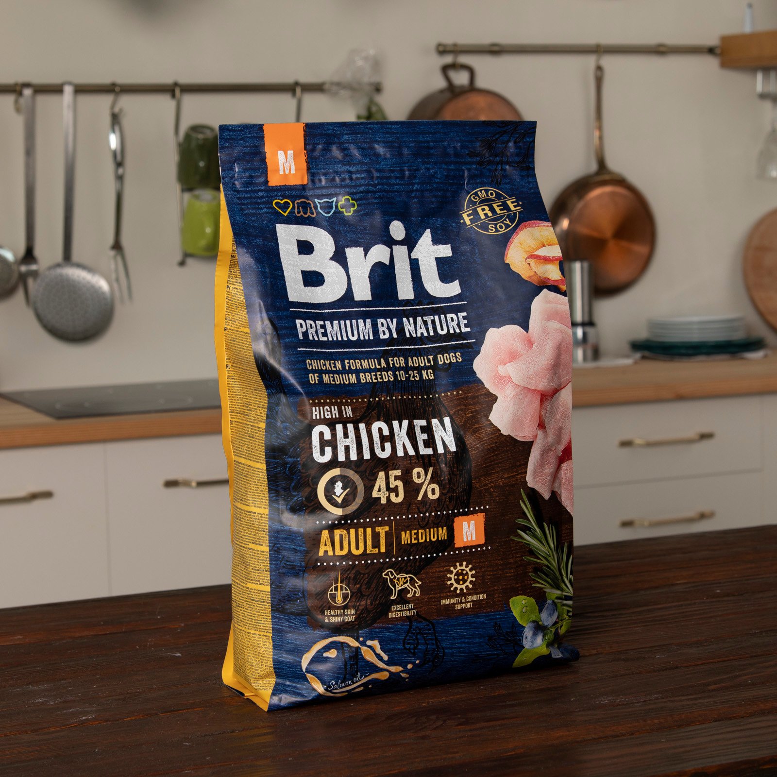 Сухий корм для собак середніх порід Brit Premium Dog Adult М, з куркою, 3 кг - фото 6