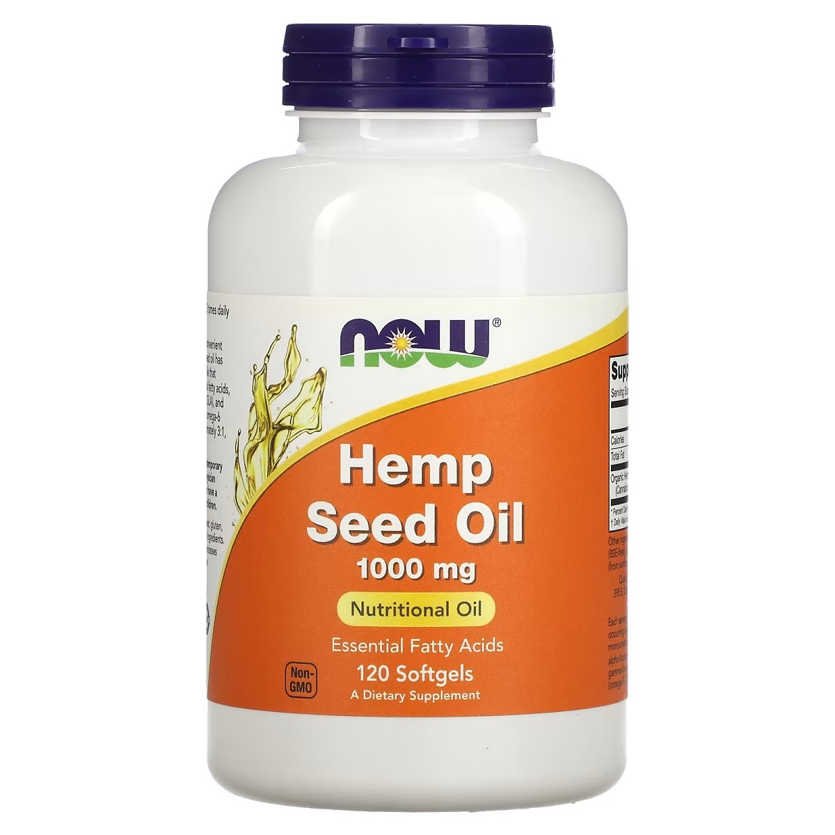 Олія насіння конопель Now Foods Hemp Seed Oil 1000 мг 120 желатинових капсул - фото 1