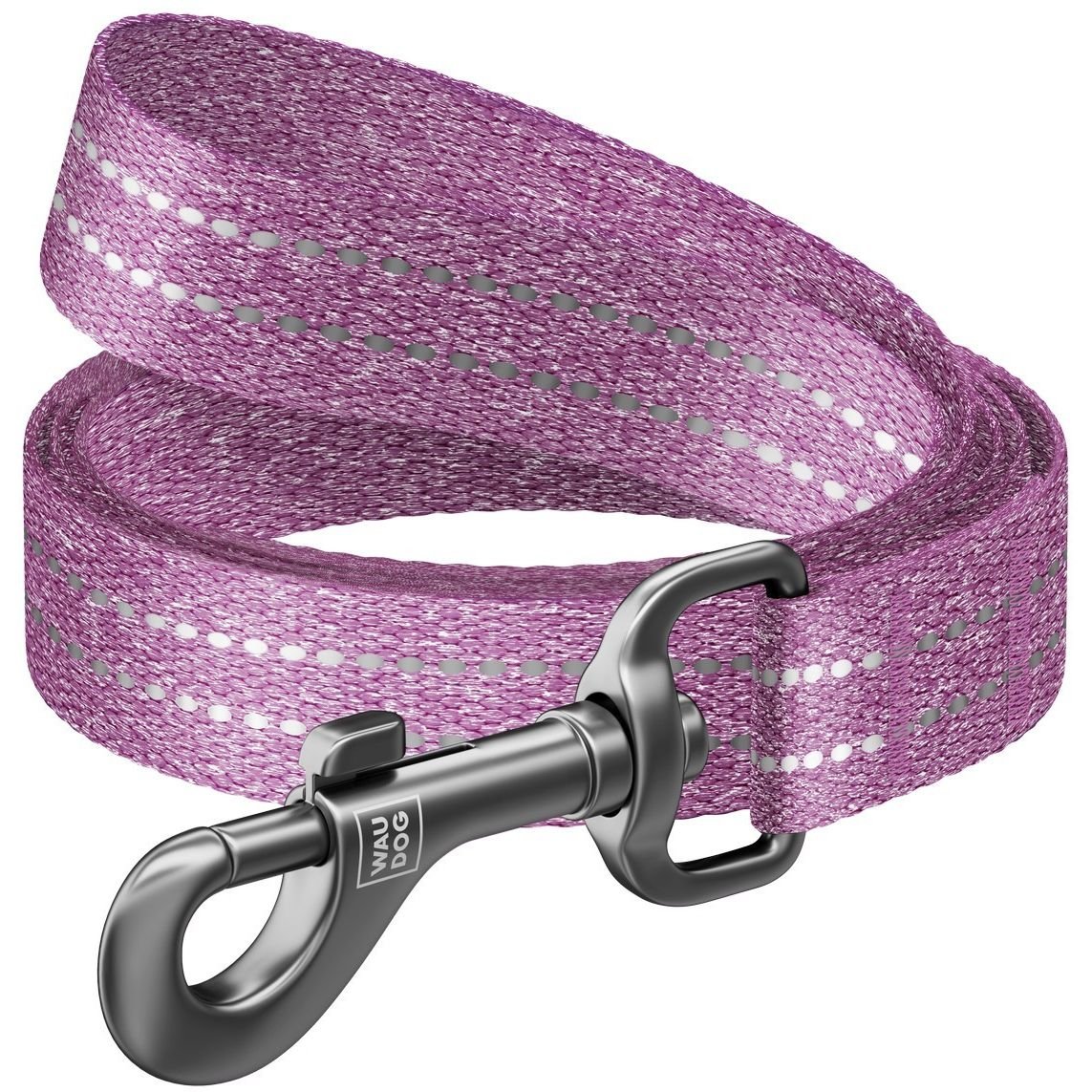 Поводок для собак Waudog Re-cotton, светоотражающий, S, 500х1,5 см, фиолетовый - фото 1