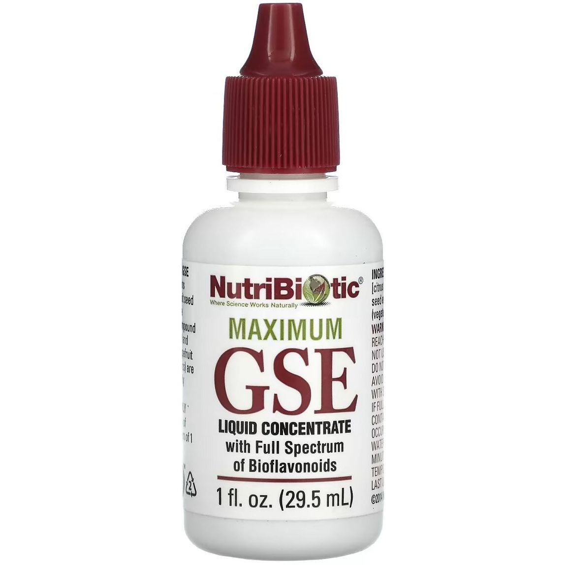 Экстракт семян грейпфрута высокой концентрации NutriBiotic Maximum GSE Liquid Concentrate 29.5 мл - фото 1