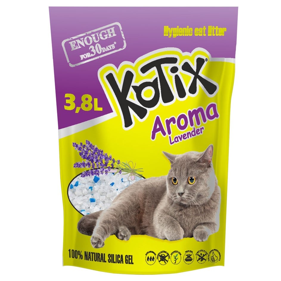 Наповнювач для котячого туалету Kotix Lavender 3.8 л - фото 1