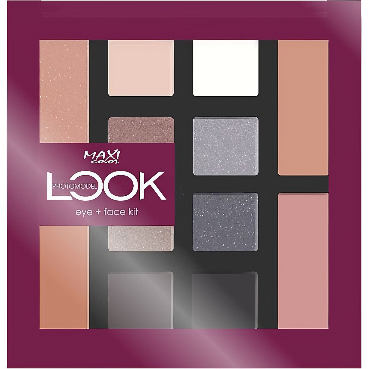 Тіні для повік Maxi Color Look Photomodel Eye + Face Kit відтінок 02 (Холодний нюд) 16.8 г - фото 1