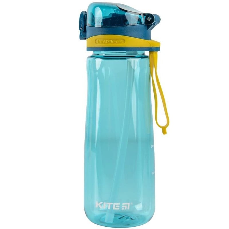 Пляшечка для води Kite з трубочкою 600 мл зелена (K22-419-03) - фото 1