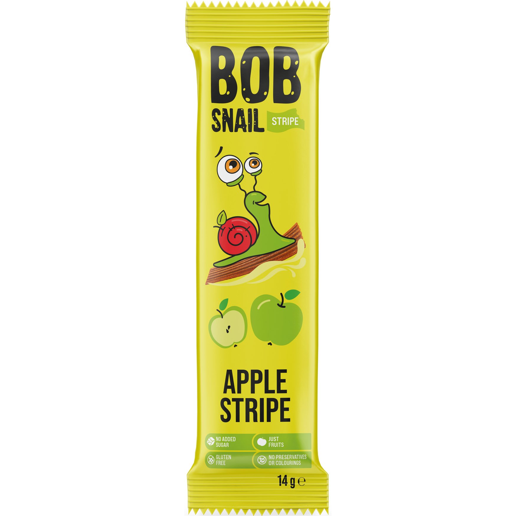 Конфета фруктовая Bob Snail Яблочный страйп, 14 г - фото 1